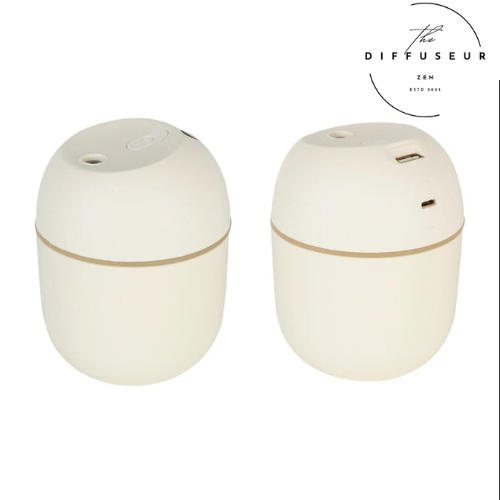 Humidificateur d’Air USB 220ml Silencieux avec Diffuseur d’Huiles Essentielles et Lumière LED – Pour Voiture, Chambre, Bureau