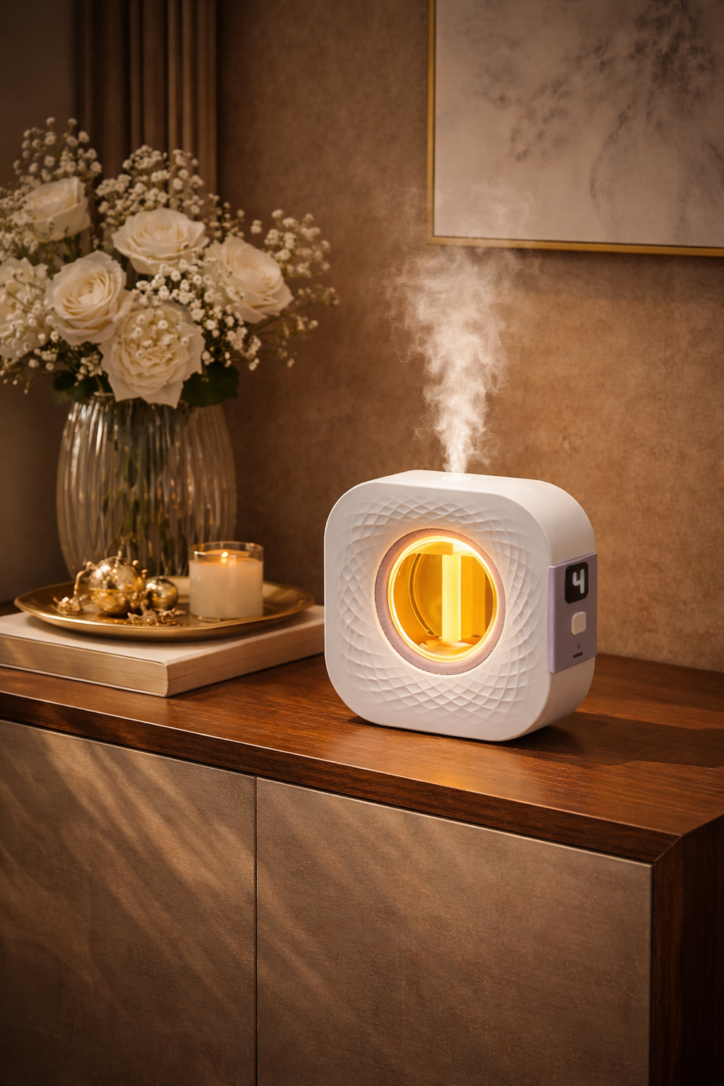 Diffuseur Automatique Maison Rechargeable – Désodorisant Ultrasonique Aérosol Parfum d’Ambiance Luxe