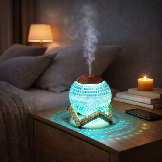 Diffuseur Cristal Lumineux 350ML – Humidificateur LED Ambiance Zen