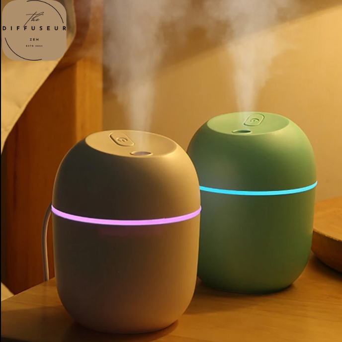 220ml Silent USB Air Humidifier with Essential Oil Diffuser and LED Light – For Car, Bedroom, Office 