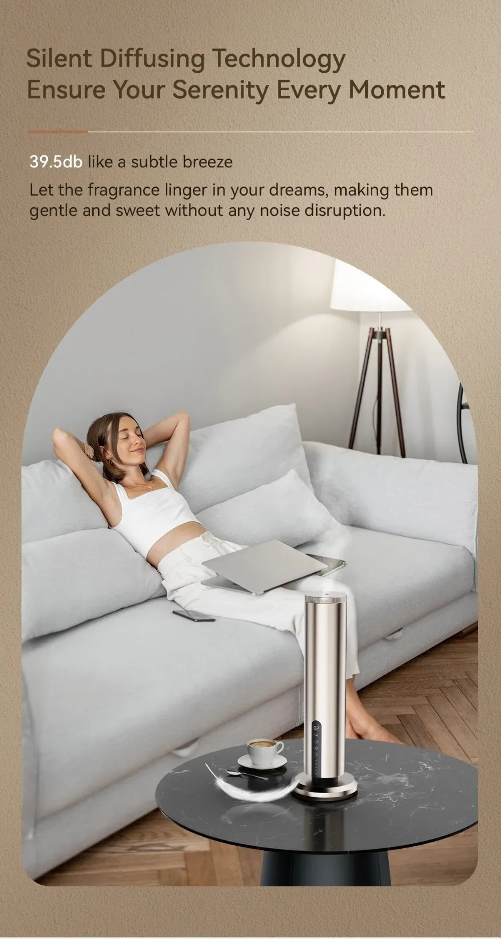 Diffuseur Connecté  très Haute Gamme – Bluetooth & WiFi pour Grands Espaces