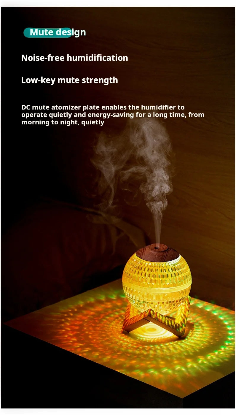 350ml Crystal Light Diffuser – Zen Ambiance LED Humidifier