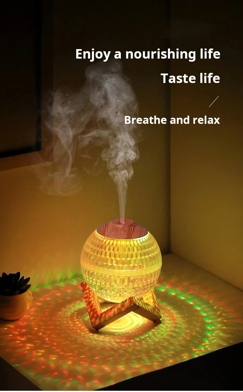 350ml Crystal Light Diffuser – Zen Ambiance LED Humidifier