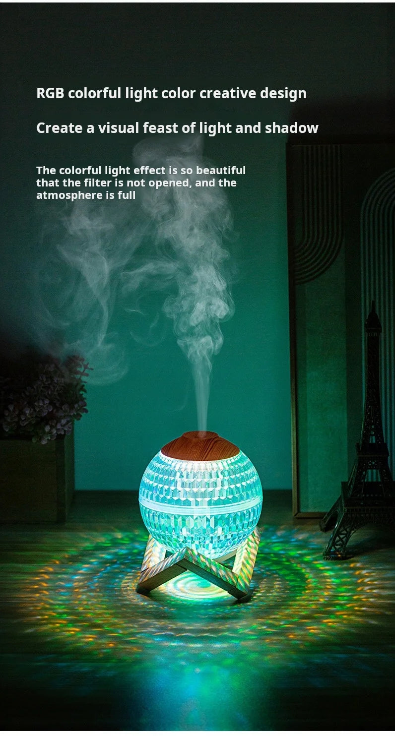 350ml Crystal Light Diffuser – Zen Ambiance LED Humidifier