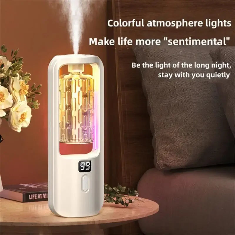diffuseur Humidificateur d’Air Décoratif avec Lumières d’Ambiance – Ultra Silencieux