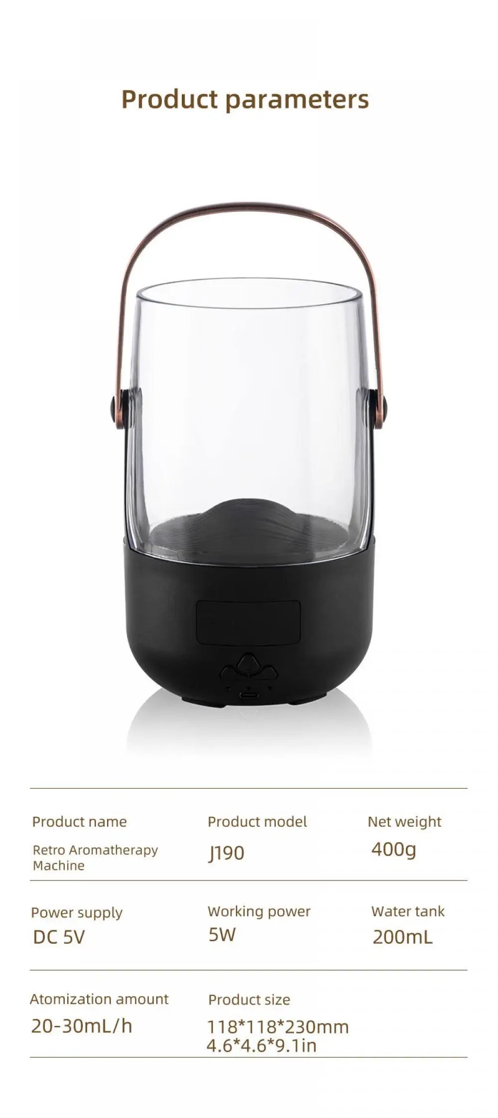 Retro Flame Effect Diffuser – Aromatherapy & Warm Atmosphere