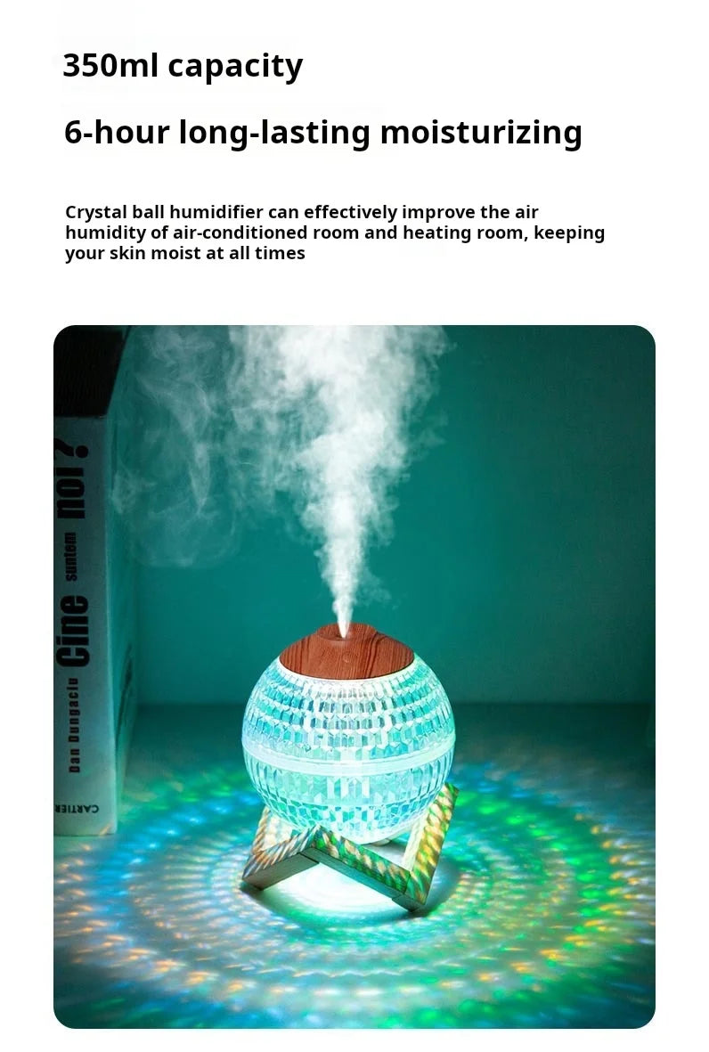 350ml Crystal Light Diffuser – Zen Ambiance LED Humidifier