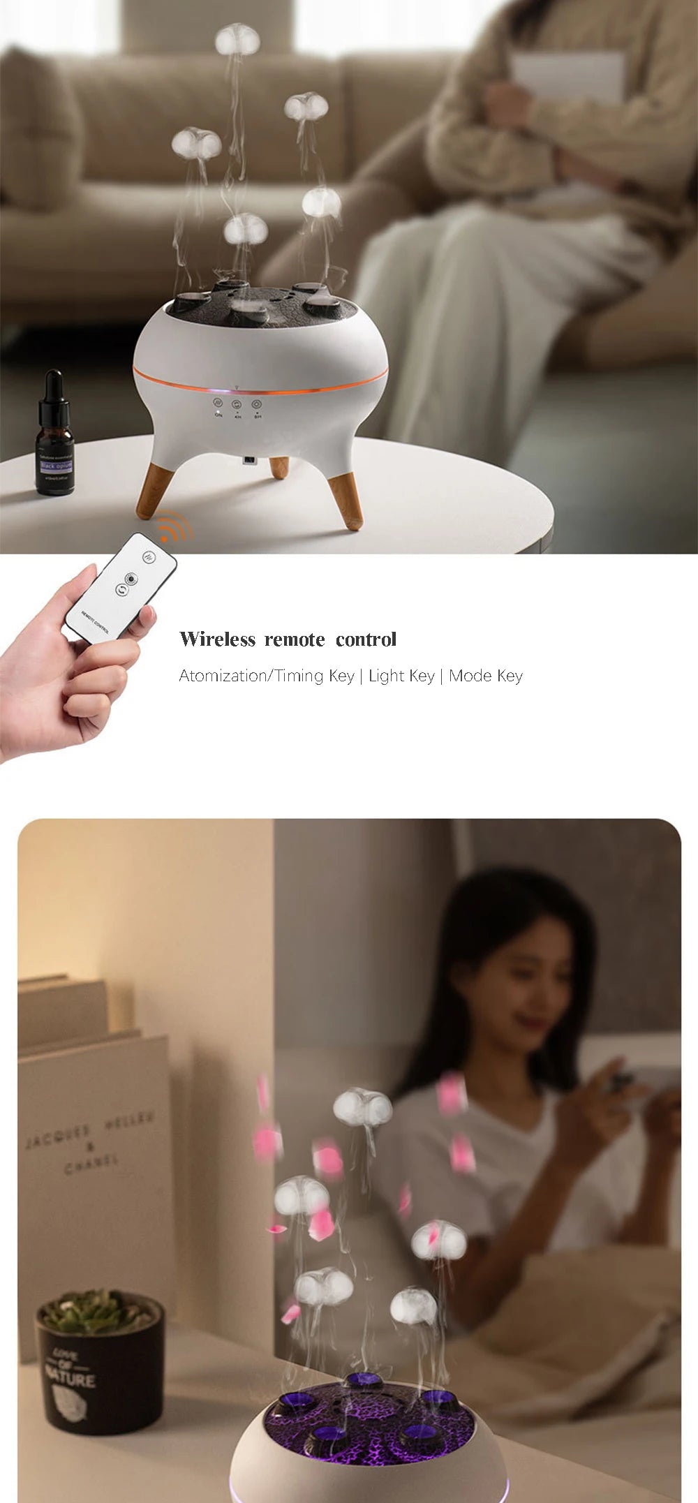 Humidificateur d’Air Haut de Gamme à Effet Bulles – Objet Design & Bien-Être