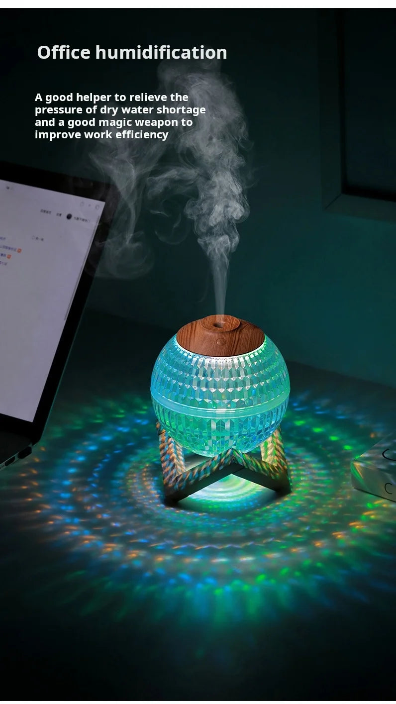 350ml Crystal Light Diffuser – Zen Ambiance LED Humidifier