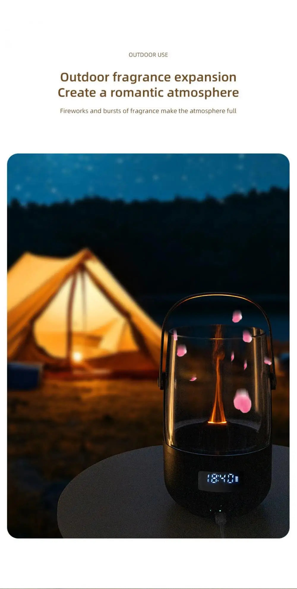 Retro Flame Effect Diffuser – Aromatherapy & Warm Atmosphere