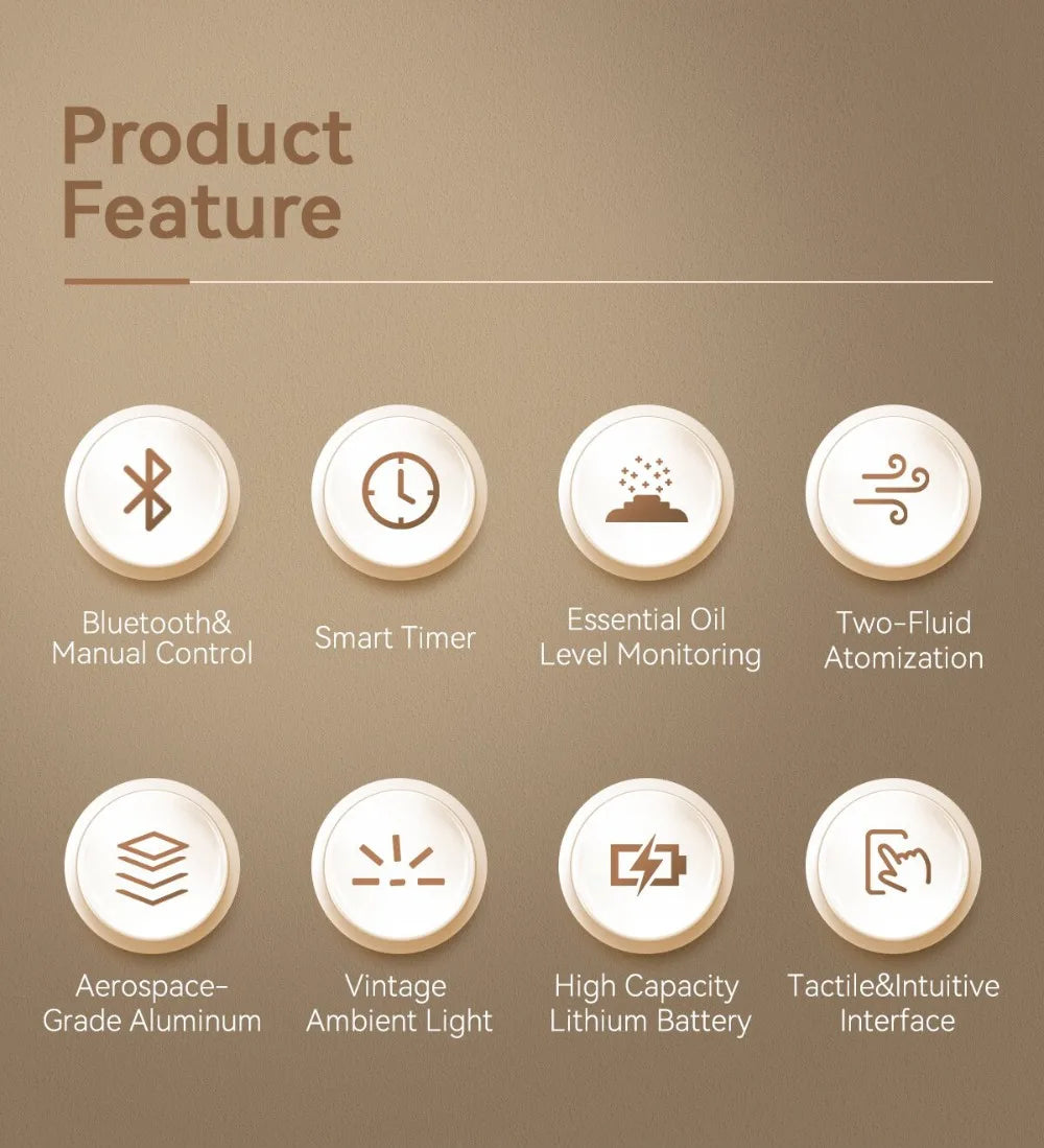 Diffuseur Connecté  très Haute Gamme – Bluetooth & WiFi pour Grands Espaces