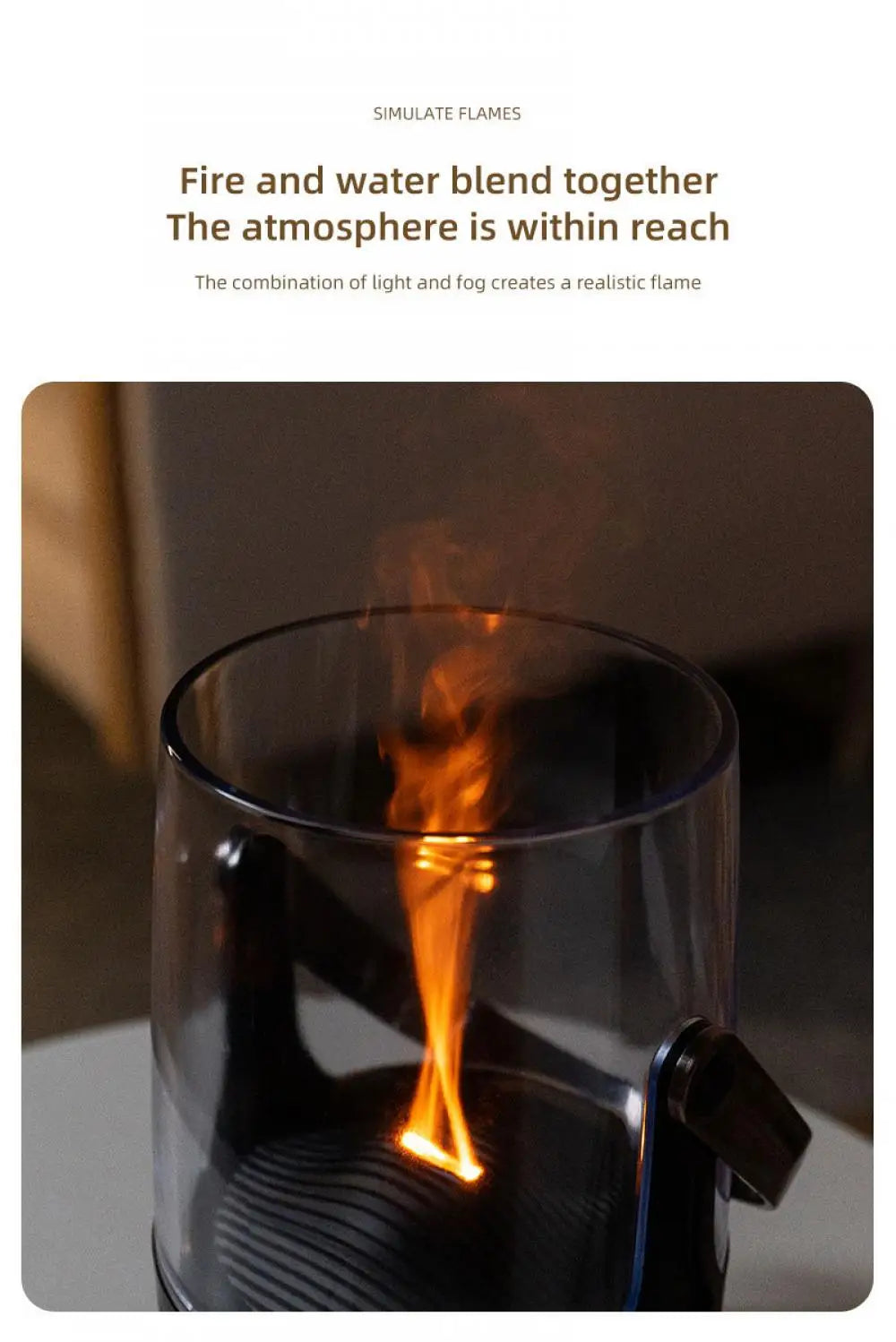 Retro Flame Effect Diffuser – Aromatherapy & Warm Atmosphere