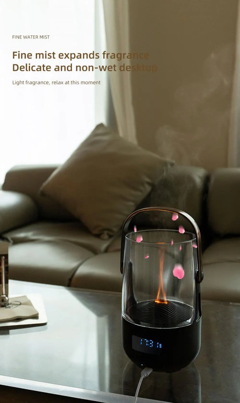 Retro Flame Effect Diffuser – Aromatherapy & Warm Atmosphere