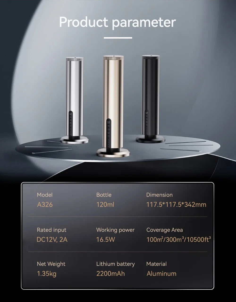 Diffuseur Connecté  très Haute Gamme – Bluetooth & WiFi pour Grands Espaces