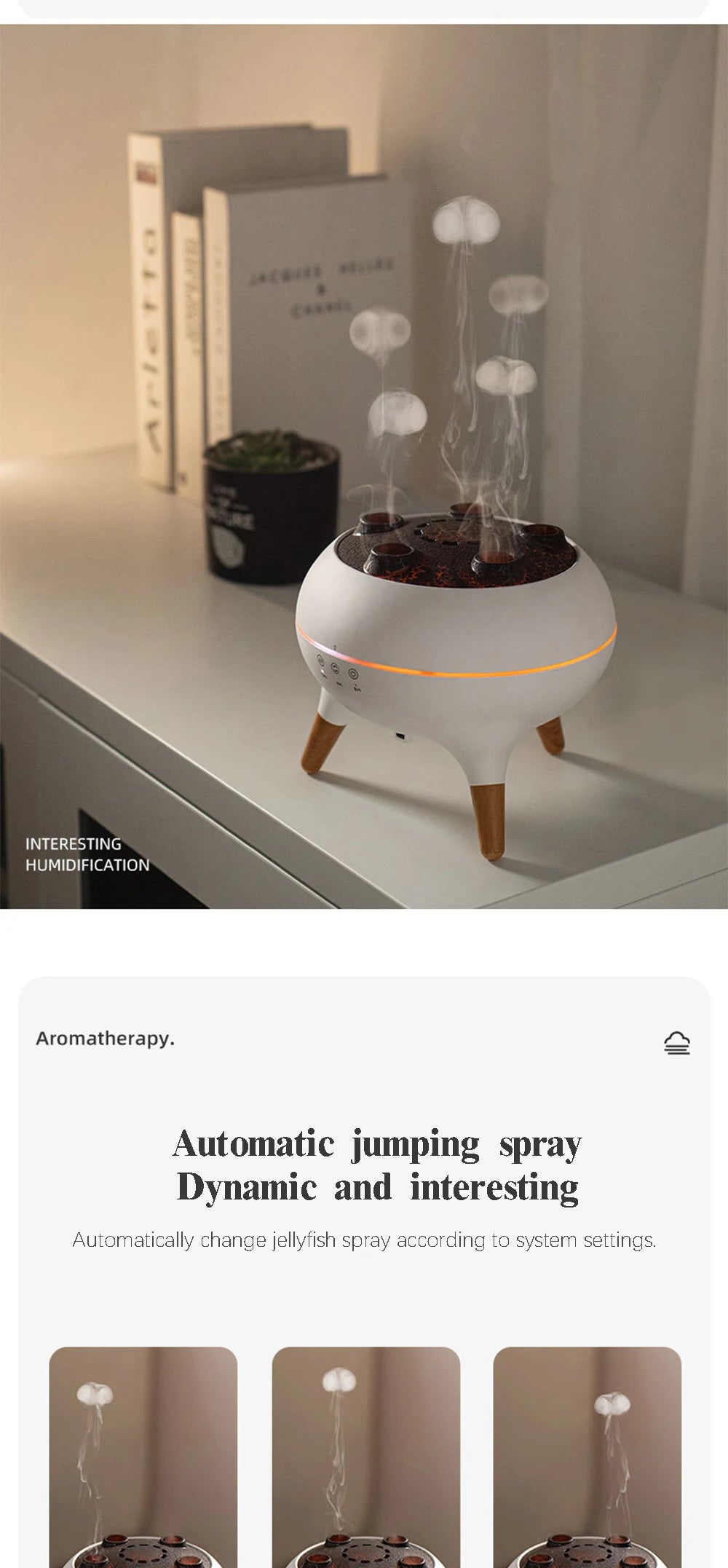 Humidificateur d’Air Haut de Gamme à Effet Bulles – Objet Design & Bien-Être